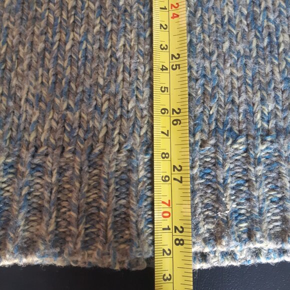 Nevada SZ L Turtle Neck Heavy Weight Sweater, Blue, Taupe & Cream - Picture 9 of 16